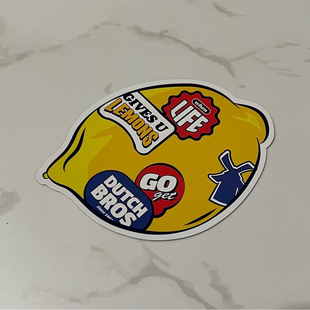 Dutch Bros Lemon Sticker